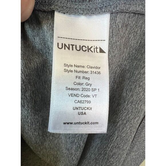 UNTUCKit Men's Clavidor Grey Polo Size XXL - Picture 4 of 5